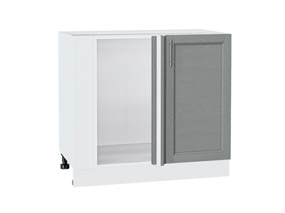 Шкаф нижний угловой Сканди Белый, Grey Softwood В*Ш*Г 816*890*480, фасад МДФ  Grey Softwood, корпус  Белый ms2510VVT_42036