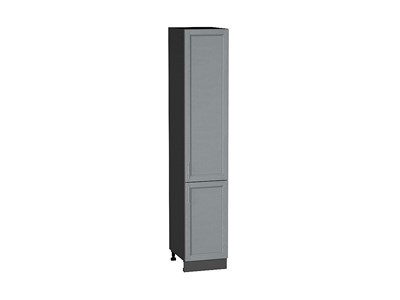 Шкаф пенал с 2-мя дверцами Сканди Graphite, Grey Softwood, 2140, 400 В*Ш*Г 2132*400*576, фасад МДФ  Grey Softwood, корпус  Graphite ms2510VVT_42059