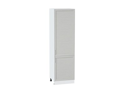 Шкаф пенал с 2-мя дверцами Сканди Белый, Cappuccino Softwood, 2140, 600 В*Ш*Г 2132*600*576, фасад МДФ  Cappuccino Softwood, корпус  Белый ms2510VVT_42065