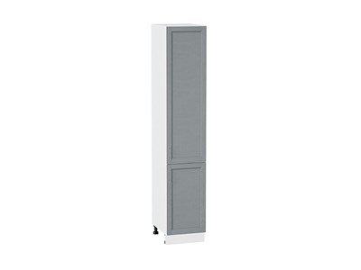 Шкаф пенал с 2-мя дверцами Сканди Белый, Grey Softwood, 2140, 400 В*Ш*Г 2132*400*576, фасад МДФ  Grey Softwood, корпус  Белый ms2510VVT_42058
