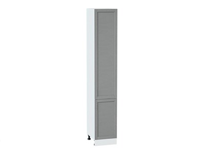 Шкаф пенал с 2-мя дверцами Сканди Белый, Grey Softwood, 2340, 400 В*Ш*Г 2336*400*576, фасад МДФ  Grey Softwood, корпус  Белый ms2510VVT_42309