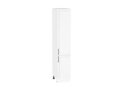 Шкаф пенал с 2-мя дверцами Сканди Белый, White Silkwood, 2140, 400 В*Ш*Г 2132*400*576, фасад МДФ  White Silkwood, корпус  Белый ms2510VVT_70351