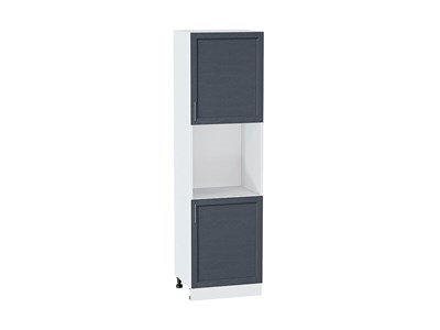 Шкаф пенал с 2-мя дверцами под технику Сканди Белый, Graphite Softwood, 2140 В*Ш*Г 2132*600*576, фасад МДФ  Graphite Softwood, корпус  Белый ms2510VVT_42078