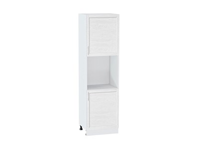 Шкаф пенал с 2-мя дверцами под технику Сканди Белый, White Softwood, 2140 В*Ш*Г 2132*600*576, фасад МДФ  White Softwood, корпус  Белый ms2510VVT_56282