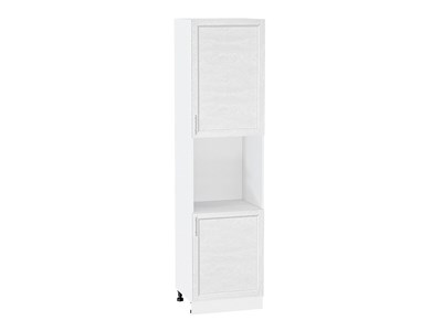 Шкаф пенал с 2-мя дверцами под технику Сканди Белый, White Softwood, 2340 В*Ш*Г 2336*600*576, фасад МДФ  White Softwood, корпус  Белый ms2510VVT_56283