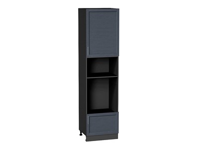 Шкаф пенал с 1-ой дверцей и ящиком под технику Сканди Graphite, Graphite Softwood, 2340 В*Ш*Г 2336*600*576, фасад МДФ  Graphite Softwood, корпус  Graphite ms2510VVT_42341