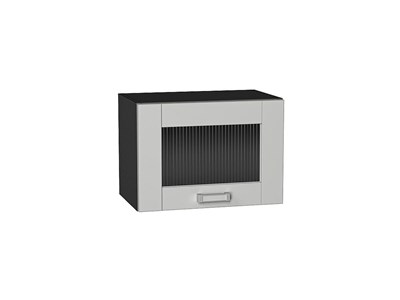 Шкаф верхний горизонтальный остекленный Лофт Graphite, Grey Silk, 500 В*Ш*Г 358*500*320, фасад МДФ/Стекло  Grey Silk, корпус  Graphite ms2510VVT_69563