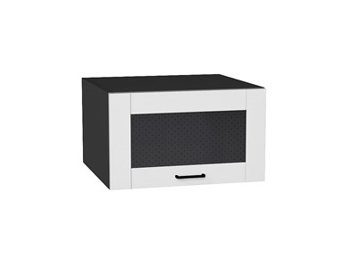 Шкаф верхний горизонтальный остекленный глубокий Лофт Graphite, Super White, 600 В*Ш*Г 358*600*576, фасад МДФ/Стекло  Super White, корпус  Graphite ms2510VVT_55132