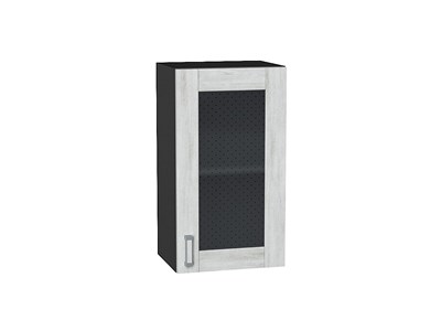 Шкаф верхний с 1-ой остекленной дверцей Лофт Graphite, Nordic Oak, 720, 400 В*Ш*Г 716*400*320, фасад МДФ/Стекло  Nordic Oak, корпус  Graphite ms2510VVT_35960