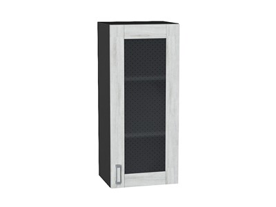 Шкаф верхний с 1-ой остекленной дверцей Лофт Graphite, Nordic Oak, 920, 400 В*Ш*Г 920*400*320, фасад МДФ/Стекло  Nordic Oak, корпус  Graphite ms2510VVT_40667
