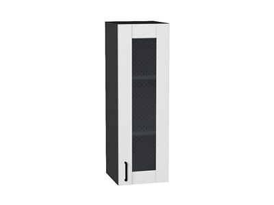 Шкаф верхний с 1-ой остекленной дверцей Лофт Graphite, Super White, 920, 300 В*Ш*Г 920*300*320, фасад МДФ/Стекло  Super White, корпус  Graphite ms2510VVT_55210
