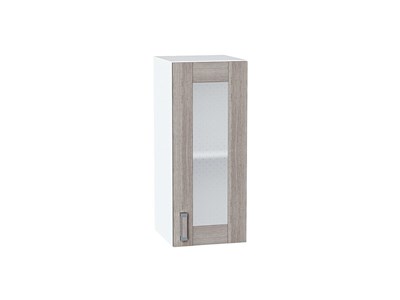 Шкаф верхний с 1-ой остекленной дверцей Лофт Белый, Cappuccino Veralinga, 720, 300 В*Ш*Г 716*300*320, фасад МДФ/Стекло  Cappuccino Veralinga, корпус  Белый ms2510VVT_35950