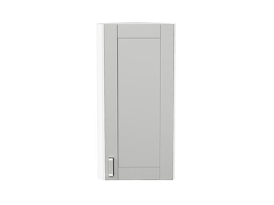 Шкаф верхний торцевой Лофт Белый, Grey Silk, 920 В*Ш*Г 920*300*306, фасад МДФ  Grey Silk, корпус  Белый ms2510VVT_69651
