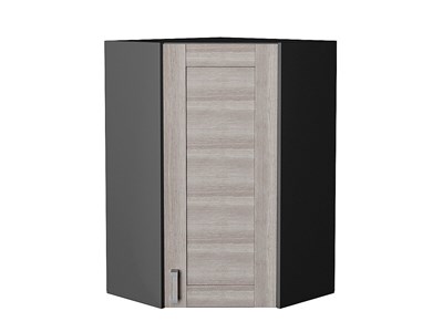 Шкаф верхний угловой Лофт Graphite, Cappuccino Veralinga, 920 В*Ш*Г 920*600*600, фасад МДФ  Cappuccino Veralinga, корпус  Graphite ms2510VVT_40550