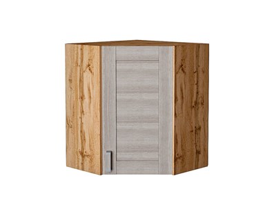 Шкаф верхний угловой Лофт Дуб Вотан, Cappuccino Veralinga, 720 В*Ш*Г 716*600*600, фасад МДФ  Cappuccino Veralinga, корпус  Дуб Вотан ms2510VVT_63312