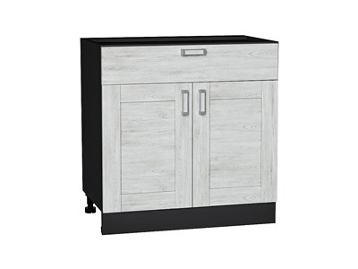 Шкаф нижний с 2-мя дверцами и ящиком Лофт Graphite, Nordic Oak, 800 В*Ш*Г 816*800*480, фасад МДФ  Nordic Oak, корпус  Graphite ms2510VVT_56585