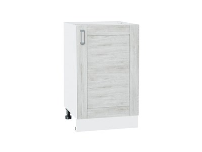 Шкаф нижний с 1-ой дверцей Лофт Белый, Nordic Oak, 500 В*Ш*Г 816*500*480, фасад МДФ  Nordic Oak, корпус  Белый ms2510VVT_39811