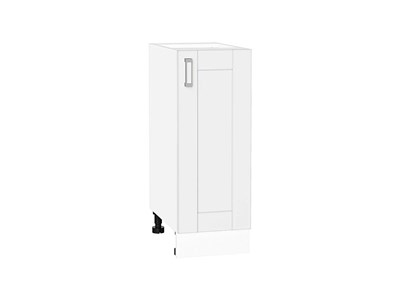 Шкаф нижний с 1-ой дверцей Лофт Белый, White Silk, 300 В*Ш*Г 816*300*480, фасад МДФ  White Silk, корпус  Белый ms2510VVT_60082