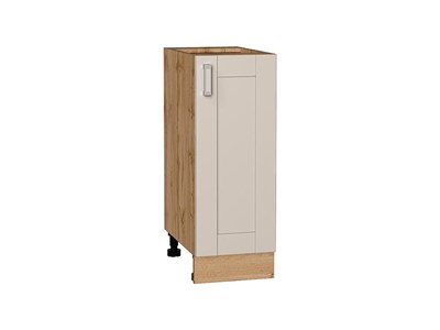 Шкаф нижний с 1-ой дверцей Лофт Дуб Вотан, Cream Silk, 300 В*Ш*Г 816*300*480, фасад МДФ  Cream Silk, корпус  Дуб Вотан ms2510VVT_71559