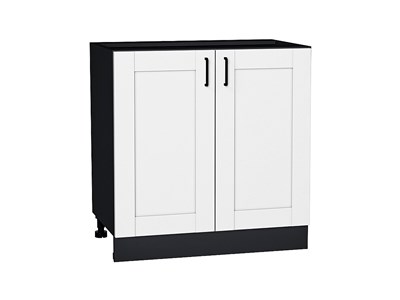 Шкаф нижний с 2-мя дверцами Лофт Graphite, Super White, 800 В*Ш*Г 816*800*480, фасад МДФ  Super White, корпус  Graphite ms2510VVT_55438