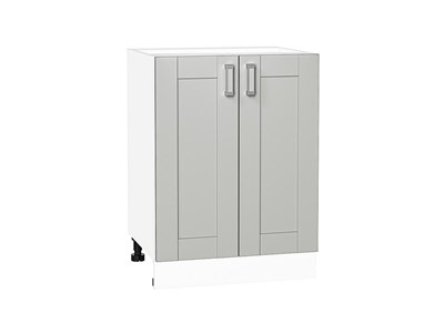 Шкаф нижний с 2-мя дверцами Лофт Белый, Grey Silk, 600 В*Ш*Г 816*600*480, фасад МДФ  Grey Silk, корпус  Белый ms2510VVT_69713