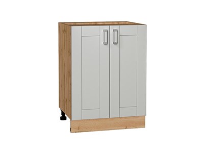 Шкаф нижний с 2-мя дверцами Лофт Дуб Вотан, Grey Silk, 600 В*Ш*Г 816*600*480, фасад МДФ  Grey Silk, корпус  Дуб Вотан ms2510VVT_69715