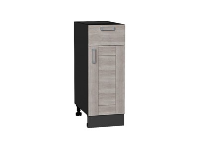 Шкаф нижний с 1-ой дверцей и ящиком Лофт Graphite, Cappuccino Veralinga, 300 В*Ш*Г 816*300*480, фасад МДФ  Cappuccino Veralinga, корпус  Graphite ms2510VVT_36014