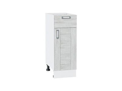 Шкаф нижний с 1-ой дверцей и ящиком Лофт Белый, Nordic Oak, 300 В*Ш*Г 816*300*480, фасад МДФ  Nordic Oak, корпус  Белый ms2510VVT_36015