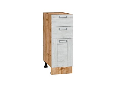 Шкаф нижний с 3-мя ящиками Лофт Дуб Вотан, Nordic Oak, 300 В*Ш*Г 816*300*480, фасад МДФ  Nordic Oak, корпус  Дуб Вотан ms2510VVT_63384