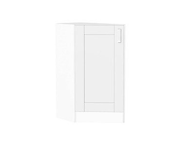Шкаф нижний торцевой Лофт Белый, White Silk В*Ш*Г 816*296*554, фасад МДФ  White Silk, корпус  Белый ms2510VVT_60100