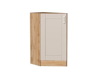 Шкаф нижний торцевой Лофт Дуб Вотан, Cream Silk В*Ш*Г 816*296*554, фасад МДФ  Cream Silk, корпус  Дуб Вотан ms2510VVT_71600