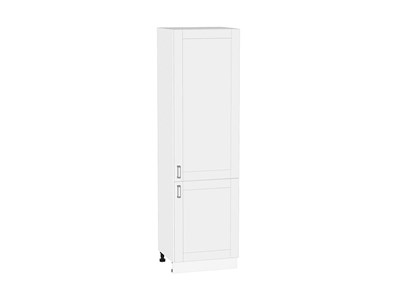 Шкаф пенал с 2-мя дверцами Лофт Белый, White Silk, 2140, 600 В*Ш*Г 2132*600*576, фасад МДФ  White Silk, корпус  Белый ms2510VVT_60119