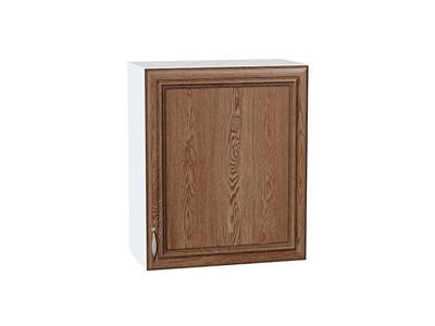 Шкаф верхний с 1-ой дверцей Шале Белый, Brown Dreamline, 720, 600 В*Ш*Г 716*600*320, фасад МДФ  Brown Dreamline, корпус  Белый ms2510VVT_53771