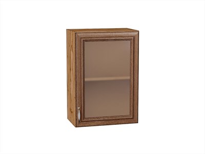 Шкаф верхний с 1-ой остекленной дверцей Шале Дуб Вотан, Brown Dreamline, 720, 500 В*Ш*Г 716*500*320, фасад МДФ/Стекло  Brown Dreamline, корпус  Дуб Вотан ms2510VVT_61318