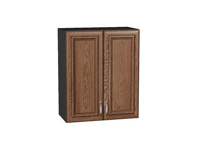 Шкаф верхний с 2-мя дверцами Шале Graphite, Brown Dreamline, 720, 600 В*Ш*Г 716*600*320, фасад МДФ  Brown Dreamline, корпус  Graphite ms2510VVT_53823