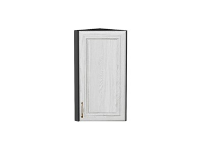 Шкаф верхний торцевой Шале Graphite, White Dreamline, 720 В*Ш*Г 716*300*306, фасад МДФ  White Dreamline, корпус  Graphite ms2510VVT_53845