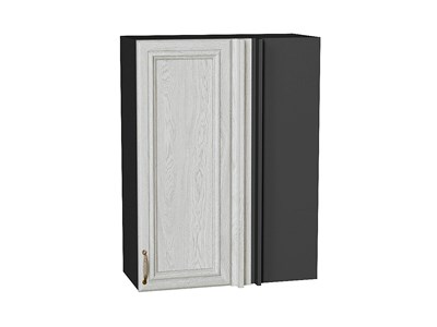 Шкаф верхний прямой угловой Шале Graphite, White Dreamline, 920 В*Ш*Г 920*700*345, фасад МДФ  White Dreamline, корпус  Graphite ms2510VVT_60345