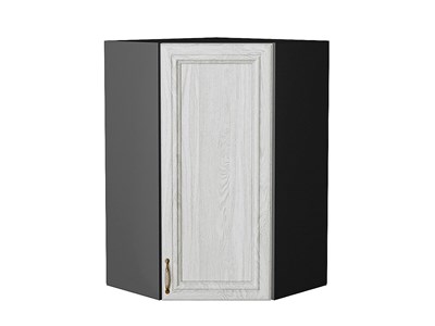 Шкаф верхний угловой Шале Graphite, White Dreamline, 920 В*Ш*Г 920*600*600, фасад МДФ  White Dreamline, корпус  Graphite ms2510VVT_53862