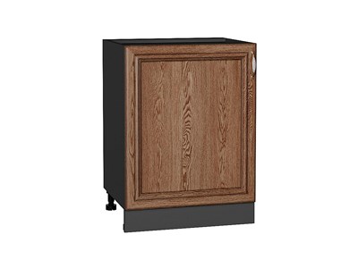 Шкаф нижний с 1-ой дверцей Шале Graphite, Brown Dreamline, 600 В*Ш*Г 816*600*480, фасад МДФ  Brown Dreamline, корпус  Graphite ms2510VVT_53966