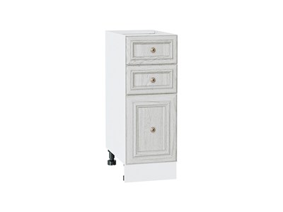 Шкаф нижний с 3-мя ящиками Шале Белый, White Dreamline, 300 В*Ш*Г 816*300*480, фасад МДФ  White Dreamline, корпус  Белый ms2510VVT_53983