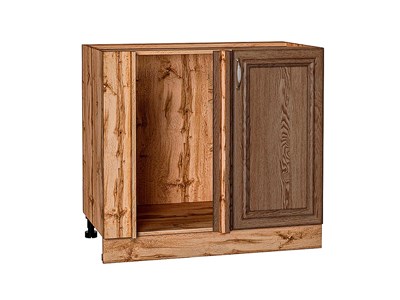 Шкаф нижний угловой Шале Дуб Вотан, Brown Dreamline В*Ш*Г 816*890*480, фасад МДФ  Brown Dreamline, корпус  Дуб Вотан ms2510VVT_61376