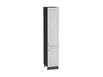 Шкаф пенал с 2-мя дверцами Шале Graphite, White Dreamline, 2140, 400 В*Ш*Г 2132*400*576, фасад МДФ  White Dreamline, корпус  Graphite ms2510VVT_54031
