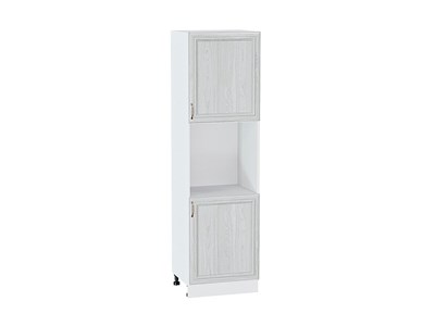 Шкаф пенал с 2-мя дверцами под технику Шале Белый, White Dreamline, 2140 В*Ш*Г 2132*600*576, фасад МДФ  White Dreamline, корпус  Белый ms2510VVT_54019