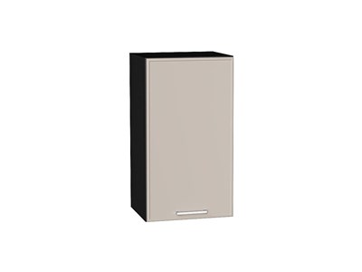 Шкаф верхний с 1-ой дверцей Квадро Graphite, Кашемир, 720, 400 В*Ш*Г 716*400*321, фасад МДФ  Кашемир, корпус  Graphite ms2510VVT_73105