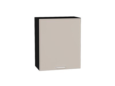 Шкаф верхний с 1-ой дверцей Квадро Graphite, Кашемир, 720, 600 В*Ш*Г 716*600*321, фасад МДФ  Кашемир, корпус  Graphite ms2510VVT_73108