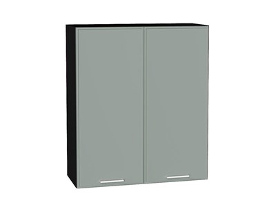 Шкаф верхний с 2-мя дверцами Квадро Graphite, Аквамарин, 920, 800 В*Ш*Г 920*800*321, фасад МДФ  Аквамарин, корпус  Graphite ms2510VVT_73182