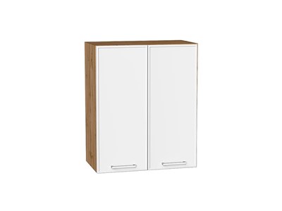 Шкаф верхний с 2-мя дверцами Квадро Дуб Вотан, Белый, 720, 600 В*Ш*Г 716*600*321, фасад МДФ  Белый, корпус  Дуб Вотан ms2510VVT_73163