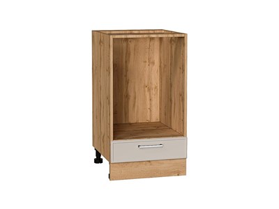 Шкаф нижний под духовку Квадро Дуб Вотан, Кашемир, 450 В*Ш*Г 816*450*477, фасад МДФ  Кашемир, корпус  Дуб Вотан ms2510VVT_73351