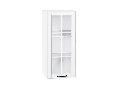 Шкаф верхний с 1-ой остекленной дверцей Дублин Белый, Special White, 920, 400 В*Ш*Г 920*400*318, фасад МДФ/Стекло  Special White, корпус  Белый ms2510VVT_74316