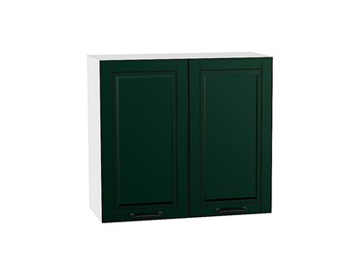 Шкаф верхний с 2-мя дверцами Дублин Белый, Special Green, 720, 800 В*Ш*Г 716*800*318, фасад МДФ  Special Green, корпус  Белый ms2510VVT_73132